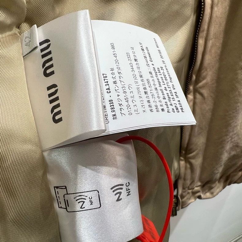 Prada Miumiu Logo Embroidered Khaki Jacket Size US L / EU 52-54 / 3 - 4 Thumbnail