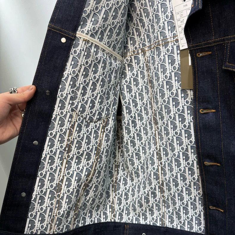 Dior Dior Oblique Logo Denim Jacket Outerwear Size US L / EU 52-54 / 3 - 3 Thumbnail