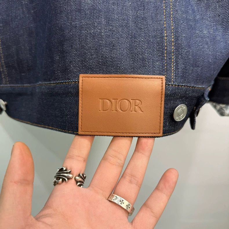 Dior Dior Oblique Logo Denim Jacket Outerwear Size US L / EU 52-54 / 3 - 6 Thumbnail