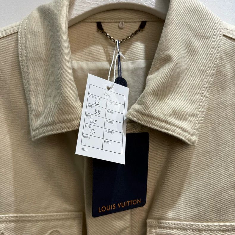 Louis Vuitton LV Louis Vuitton Beige Denim Jacket for Men Size US XXL / EU 58 / 5 - 2 Thumbnail