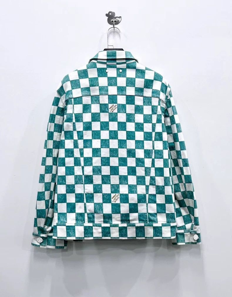 Louis Vuitton Louis Vuitton Checkered Denim Jacket in Green Size US L / EU 52-54 / 3 - 3 Thumbnail