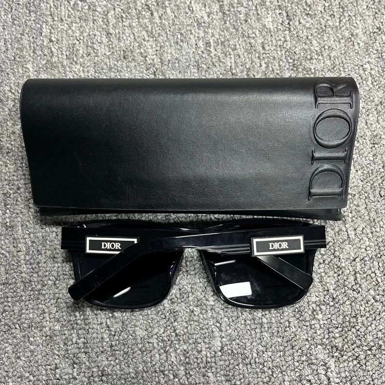 Dior Dior Black Pilot Style Sunglasses with Logo Size ONE SIZE - 2 Thumbnail