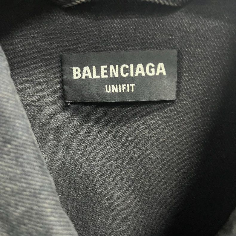 Balenciaga Balenciaga Black Logo Denim Jacket Size US S / EU 44-46 / 1 - 2 Thumbnail