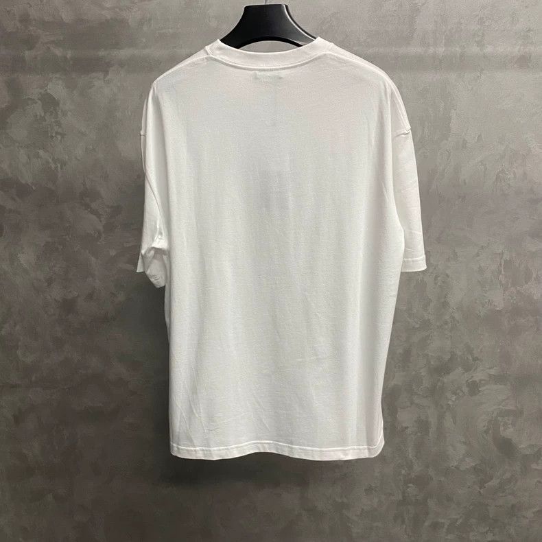 Balenciaga Balenciaga White Logo Print Short Sleeve Shirt Size US M / EU 48-50 / 2 - 2 Thumbnail