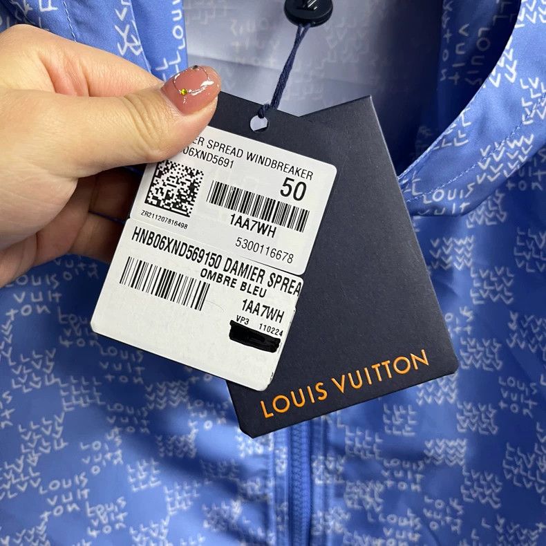 Louis Vuitton Blue Patterned Windbreaker Jacket by Louis Vuitton Size US L / EU 52-54 / 3 - 3 Thumbnail