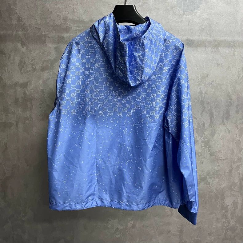 Louis Vuitton Blue Patterned Windbreaker Jacket by Louis Vuitton Size US L / EU 52-54 / 3 - 5 Thumbnail