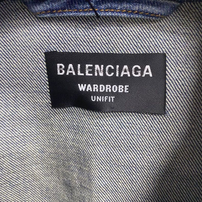 Balenciaga Balenciaga Blue Graffiti Logo Denim Jacket Size US M / EU 48-50 / 2 - 4 Thumbnail