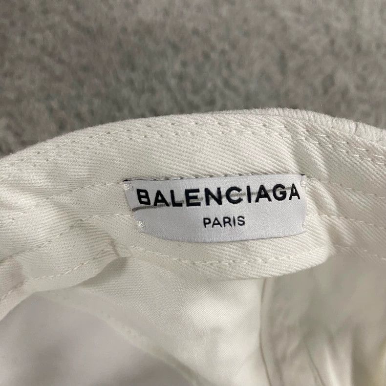 Balenciaga Balenciaga White Embroidered Logo Baseball Cap Size ONE SIZE - 6 Thumbnail