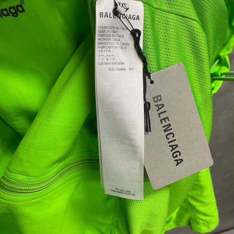 Balenciaga Balenciaga Green Embroidered Logo School Jacket Size US XXS / EU 40 - 6 Thumbnail