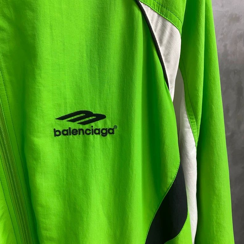 Balenciaga Balenciaga Green Embroidered Logo School Jacket Size US XXS / EU 40 - 3 Thumbnail