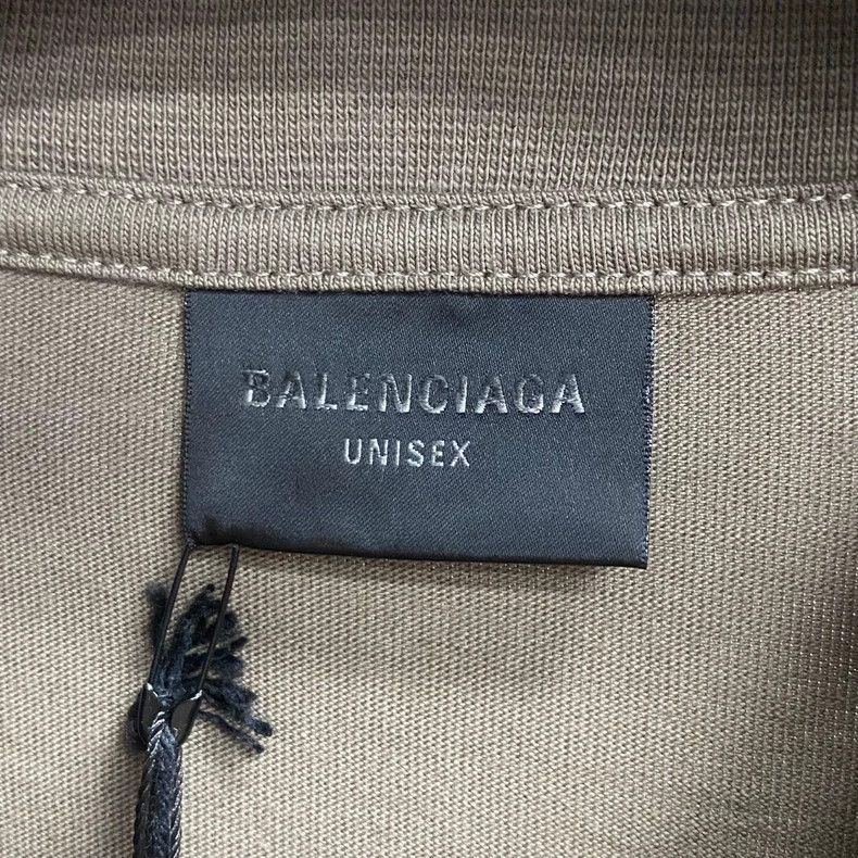 Balenciaga Balenciaga Gray Brown Logo Short Sleeve T-Shirt Size US XXS / EU 40 - 6 Thumbnail