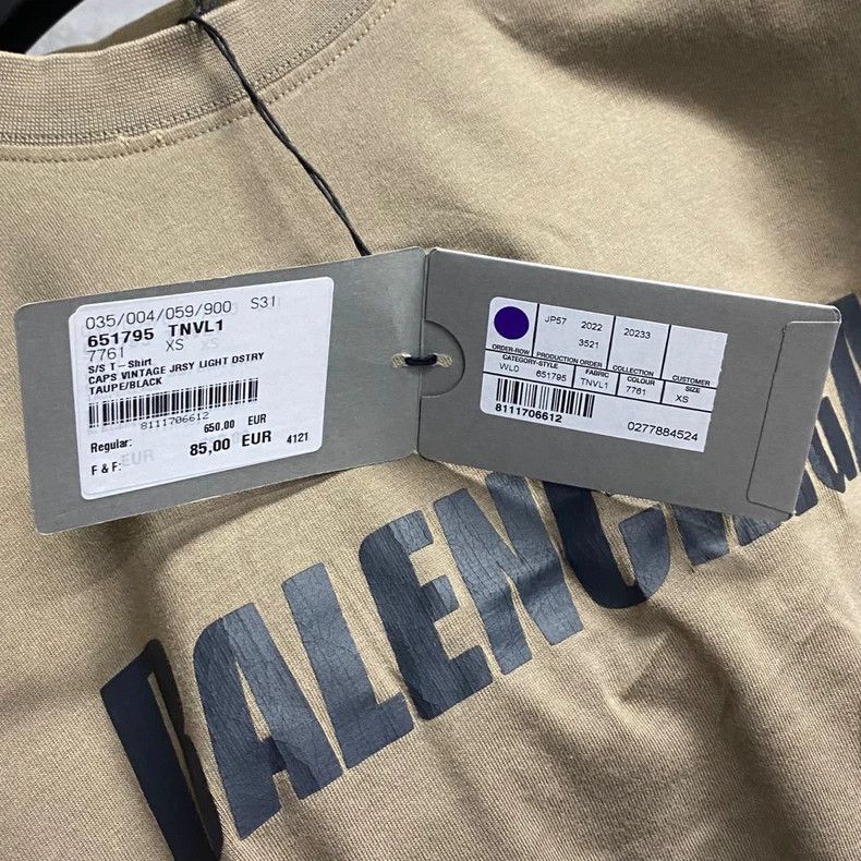 Balenciaga Balenciaga Gray Brown Logo Short Sleeve T-Shirt Size US XXS / EU 40 - 7 Thumbnail