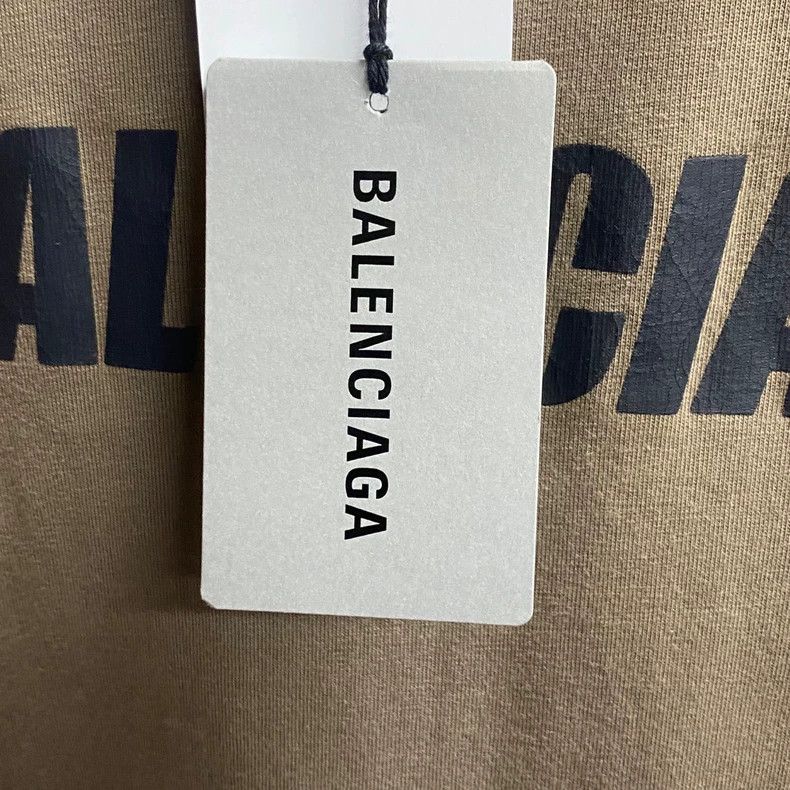 Balenciaga Balenciaga Gray Brown Logo Short Sleeve T-Shirt Size US XXS / EU 40 - 3 Thumbnail