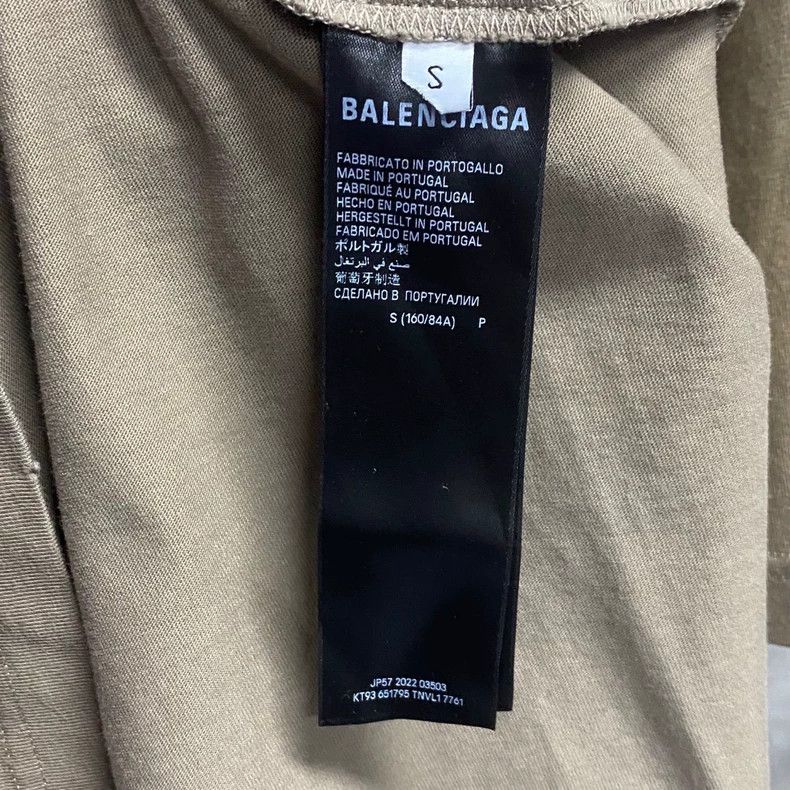 Balenciaga Balenciaga Gray Brown Logo Short Sleeve T-Shirt Size US XXS / EU 40 - 4 Thumbnail