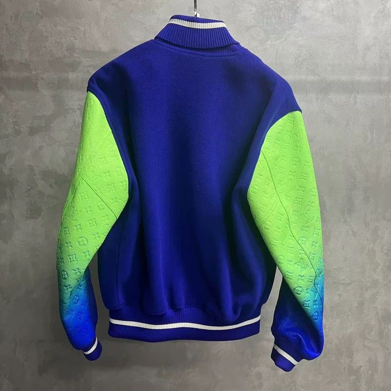 Louis Vuitton Louis Vuitton Blue Gradient Baseball Jacket Size US L / EU 52-54 / 3 - 5 Thumbnail