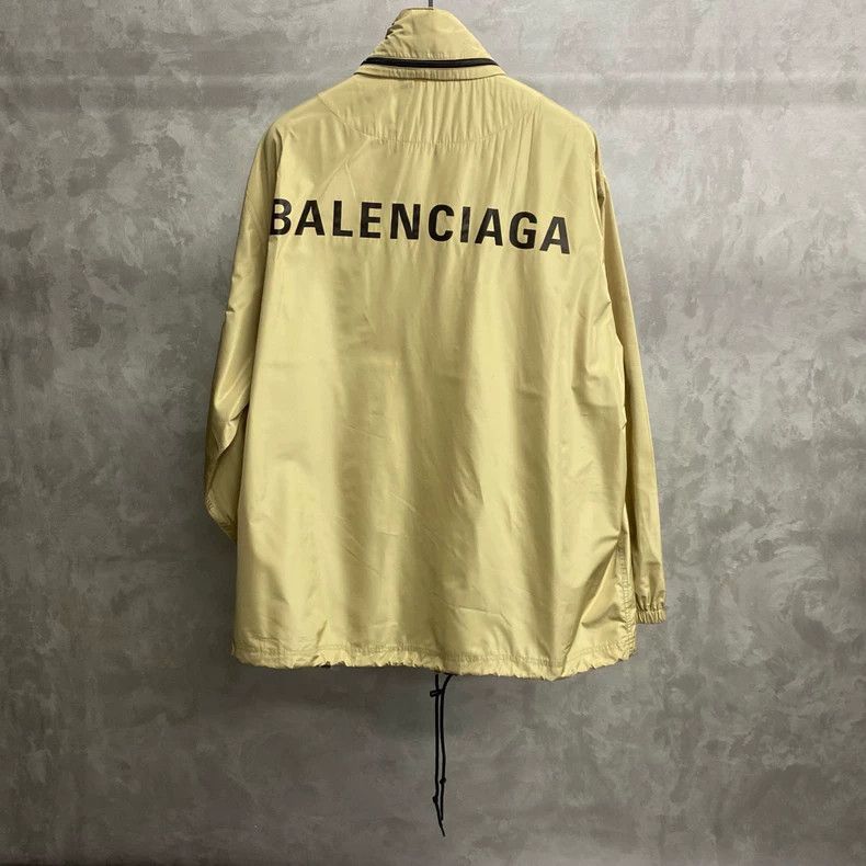 Balenciaga Balenciaga Khaki Logo Print Jacket Size US M / EU 48-50 / 2 - 2 Thumbnail