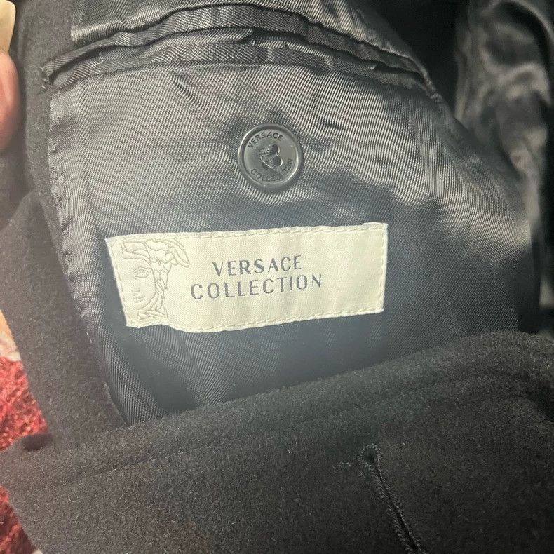 Versace Versace Black Double-Breasted Wool Coat Size US XXL / EU 58 / 5 - 4 Thumbnail