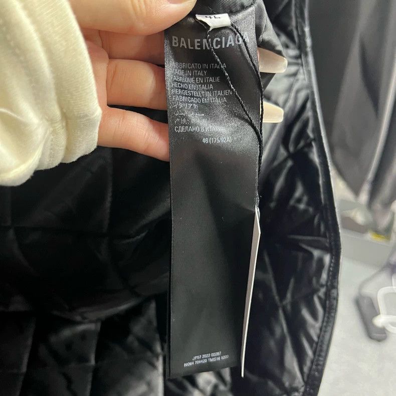Balenciaga Balenciaga Black Logo Leather Jacket Coat Size US M / EU 48-50 / 2 - 3 Thumbnail