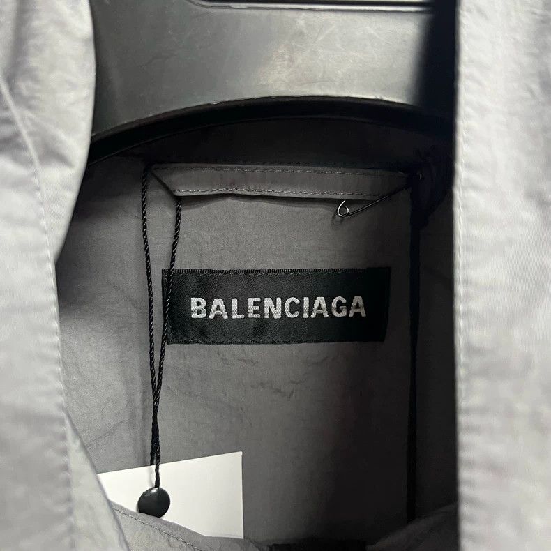 Balenciaga Balenciaga Gray Logo Zip High Neck Jacket Size US L / EU 52-54 / 3 - 2 Thumbnail