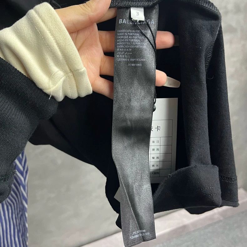 Balenciaga Balenciaga Black Logo Long Sleeve T-Shirt Size US L / EU 52-54 / 3 - 4 Thumbnail