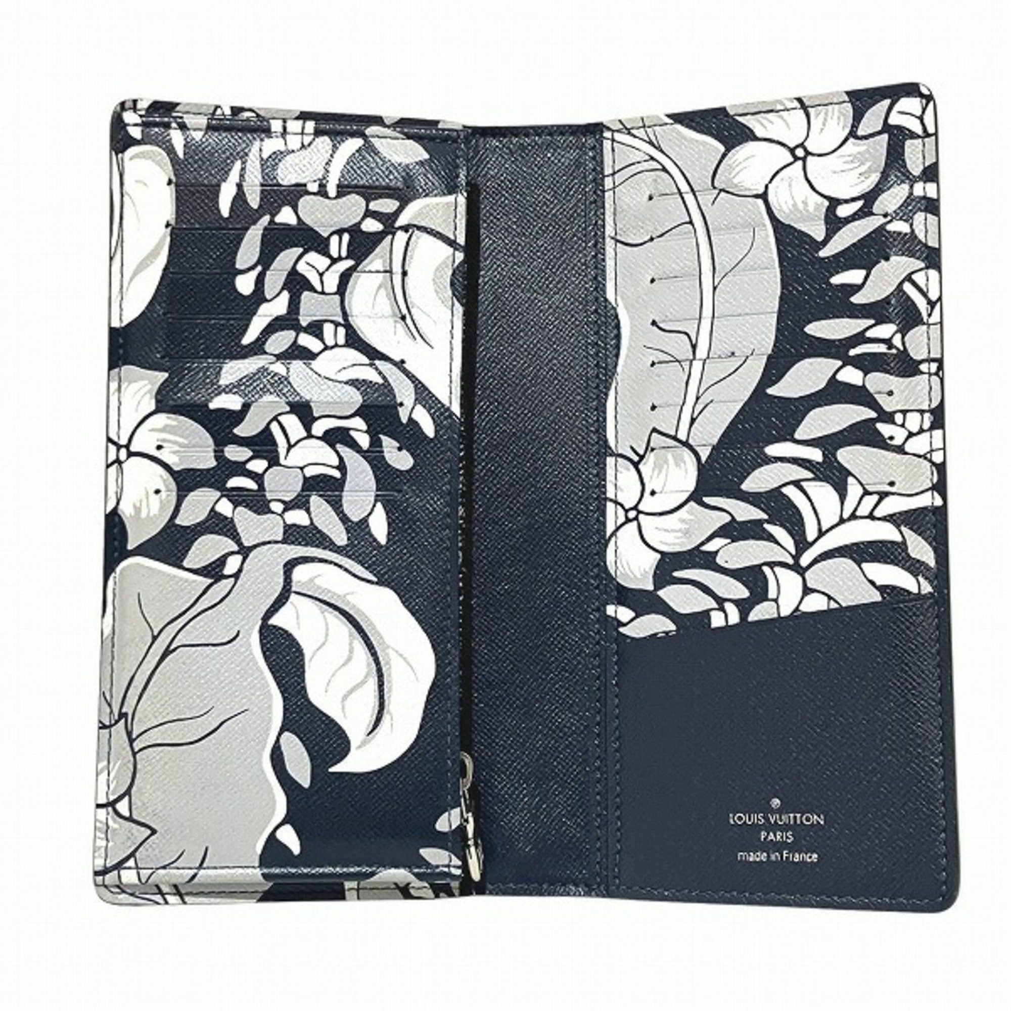 Louis Vuitton Louis Vuitton Taiga Portefeuille Brazza M30161 Hawaiian Print Bi-fold Wallet for Men Size ONE SIZE - 3 Thumbnail
