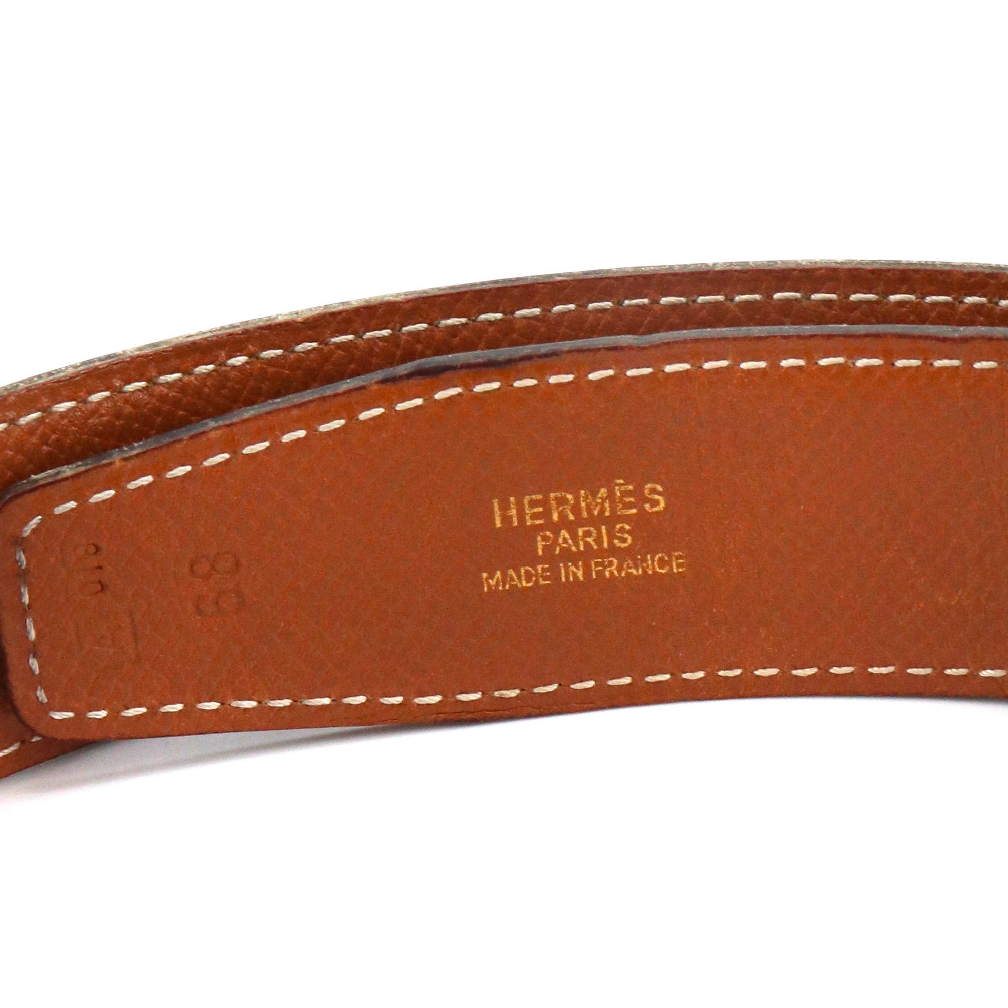 Hermes HERMÈS - Hermès reversible H belt in black and gold leather (T70) Size ONE SIZE - 6 Thumbnail