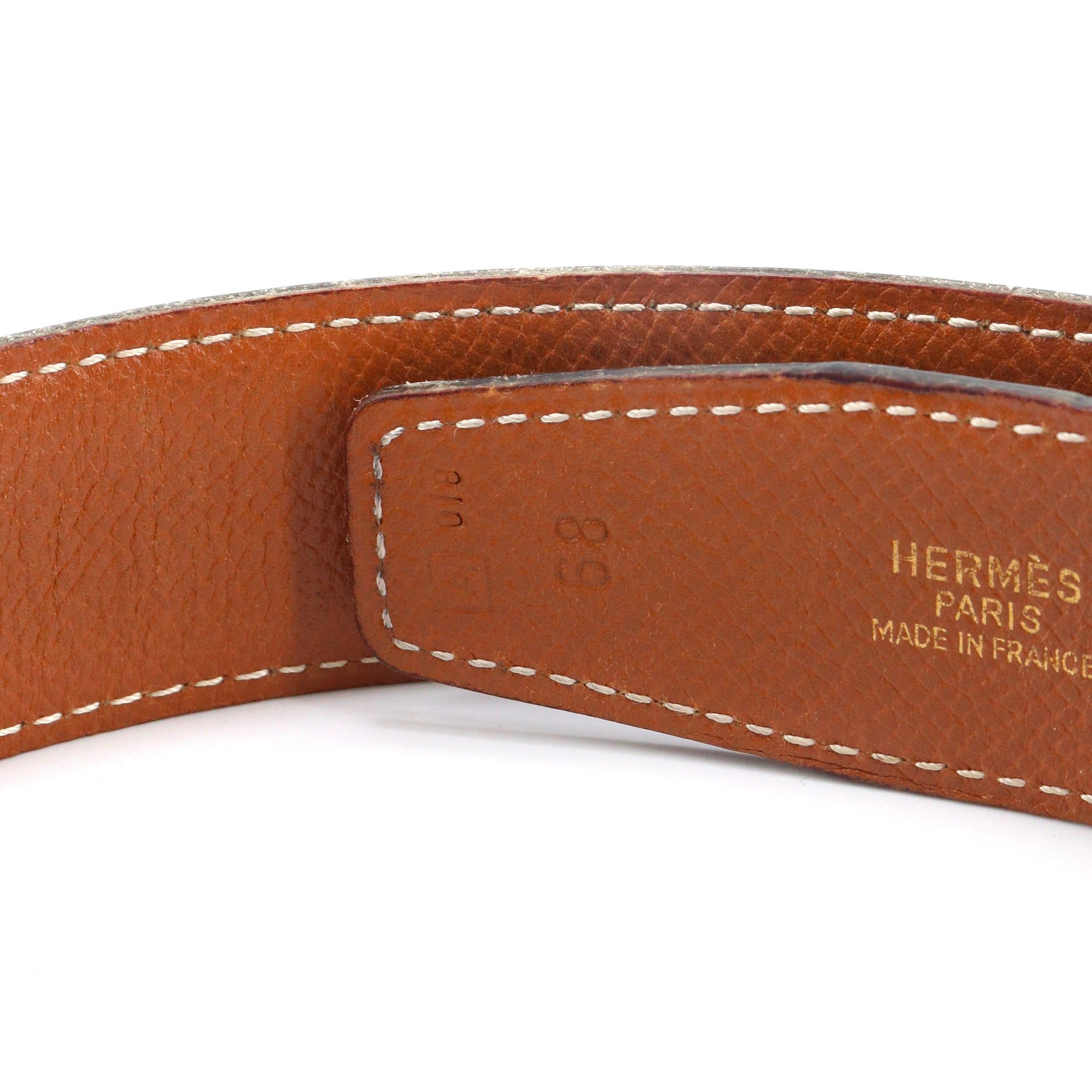Hermes HERMÈS - Hermès reversible H belt in black and gold leather (T70) Size ONE SIZE - 7 Thumbnail