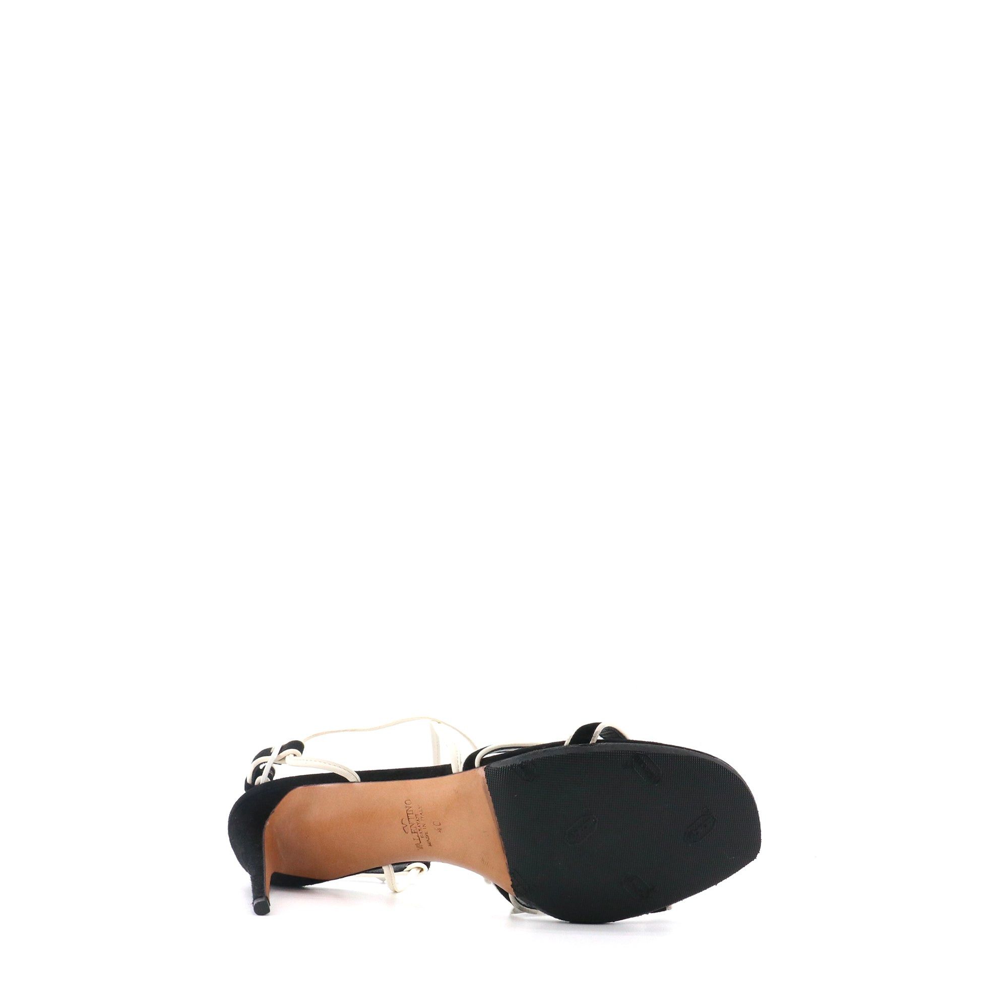 Valentino VALENTINO - Valentino Rockstud heeled sandals in black suede (T40) Size US 9 / IT 39 - 3 Thumbnail