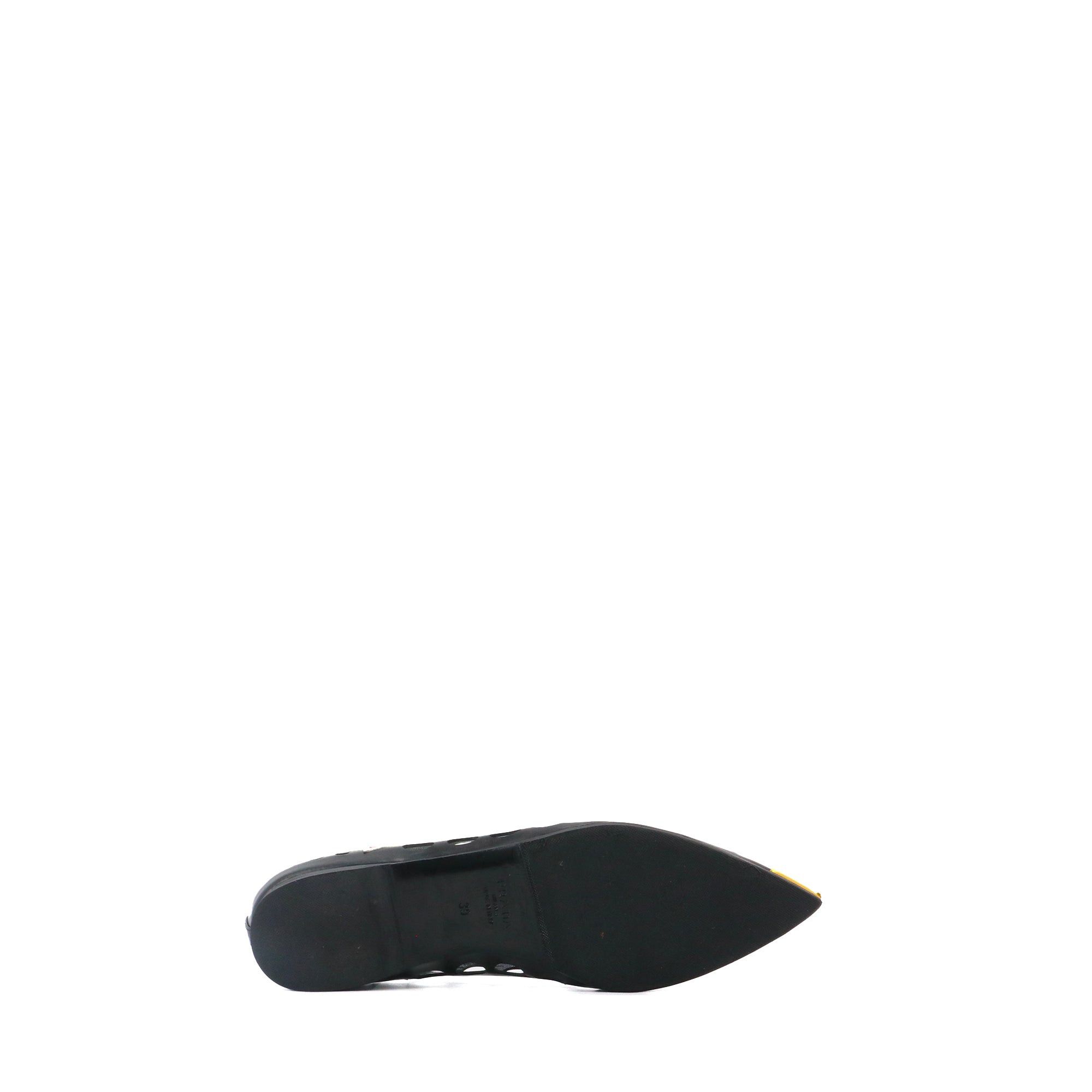 Prada PRADA - Prada ballerinas in black perforated leather (T39) Size US 8 / IT 38 - 3 Thumbnail
