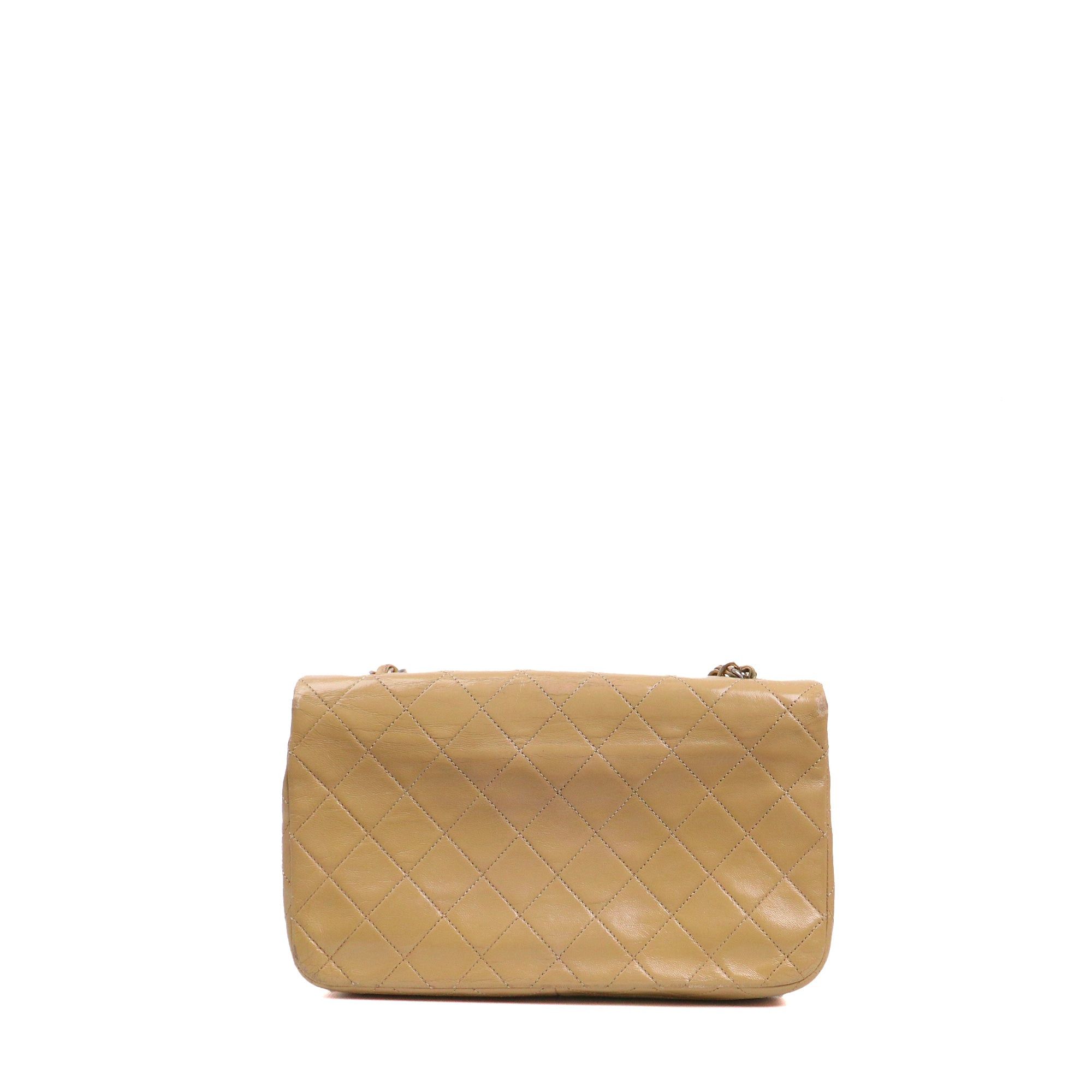 Chanel CHANEL - Chanel Classique/Timeless Full Flap handbag in vintage beige smooth leather Size ONE SIZE - 3 Thumbnail