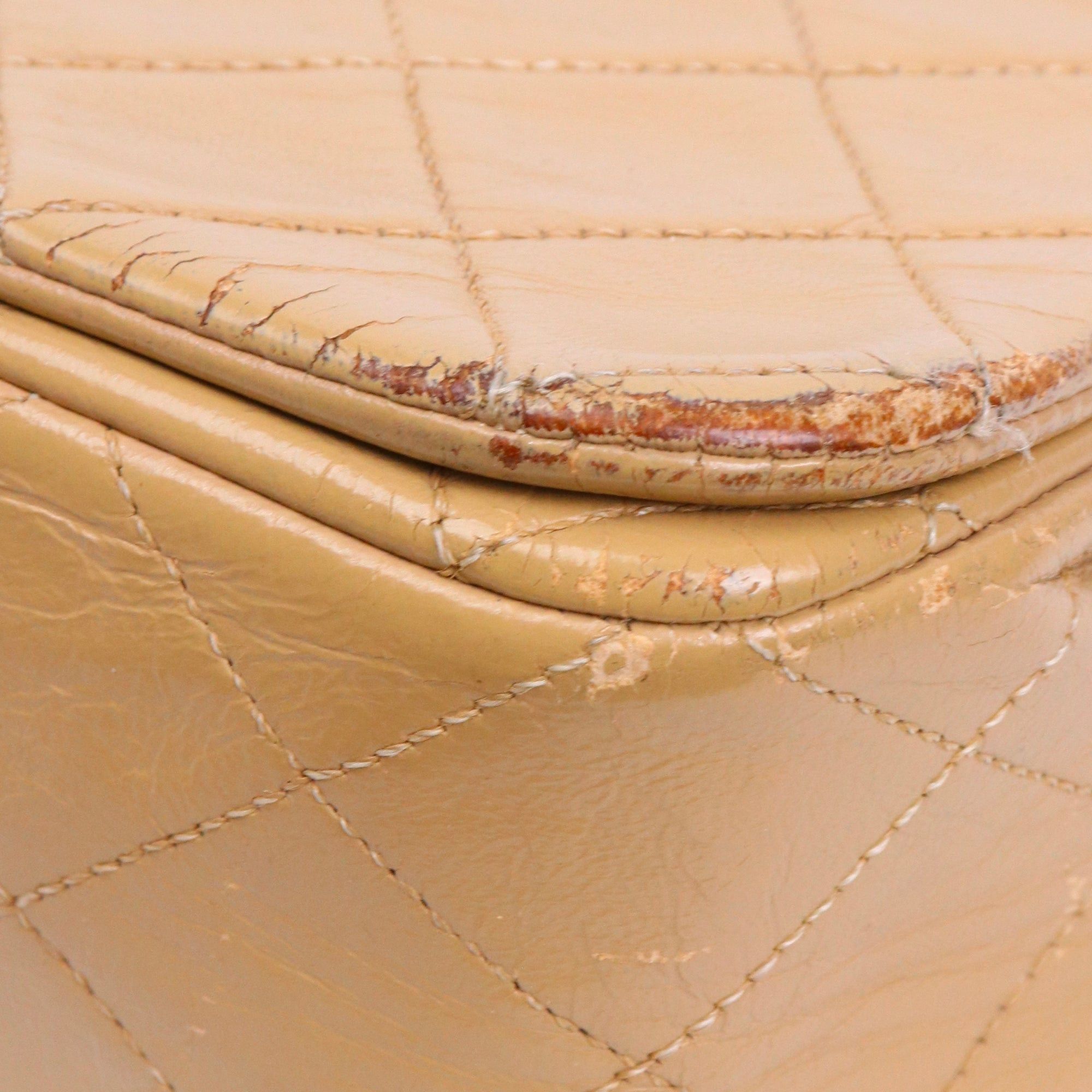 Chanel CHANEL - Chanel Classique/Timeless Full Flap handbag in vintage beige smooth leather Size ONE SIZE - 8 Thumbnail