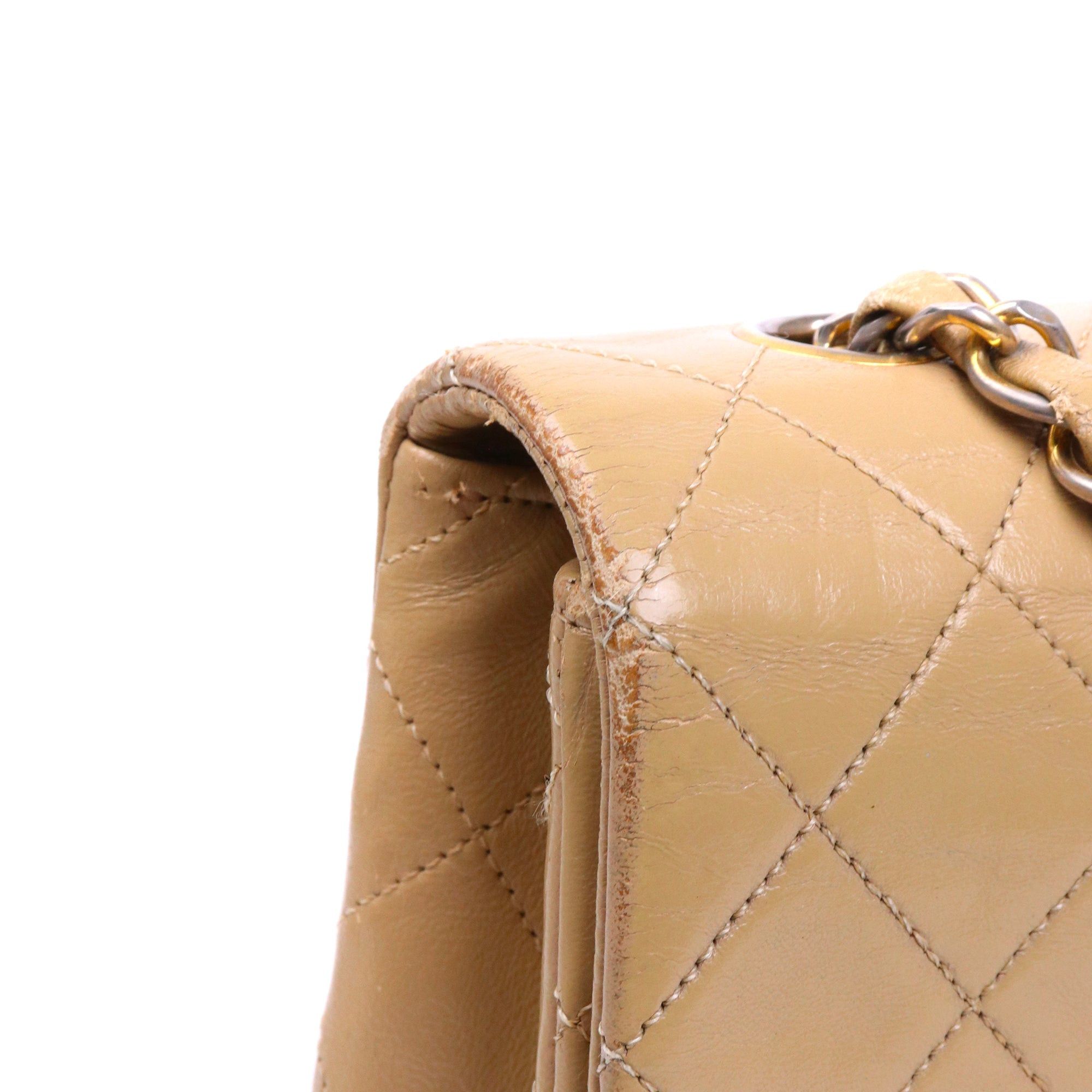 Chanel CHANEL - Chanel Classique/Timeless Full Flap handbag in vintage beige smooth leather Size ONE SIZE - 6 Thumbnail