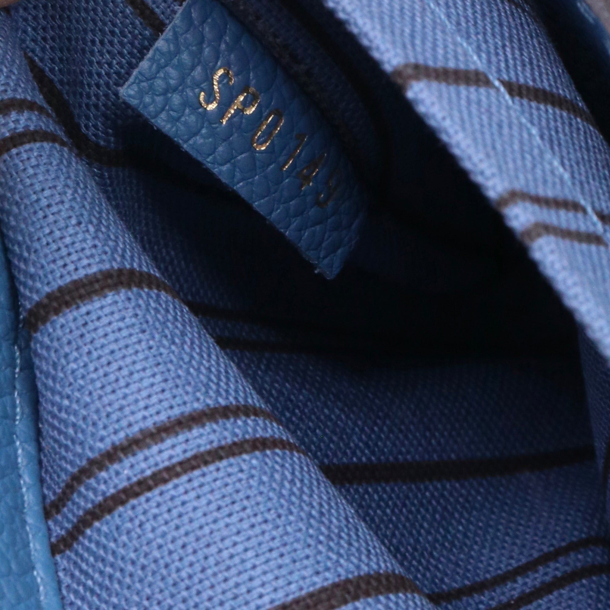 Louis Vuitton LOUIS VUITTON - Montaigne PM Louis Vuitton handbag in blue imprint leather Size ONE SIZE - 10 Thumbnail