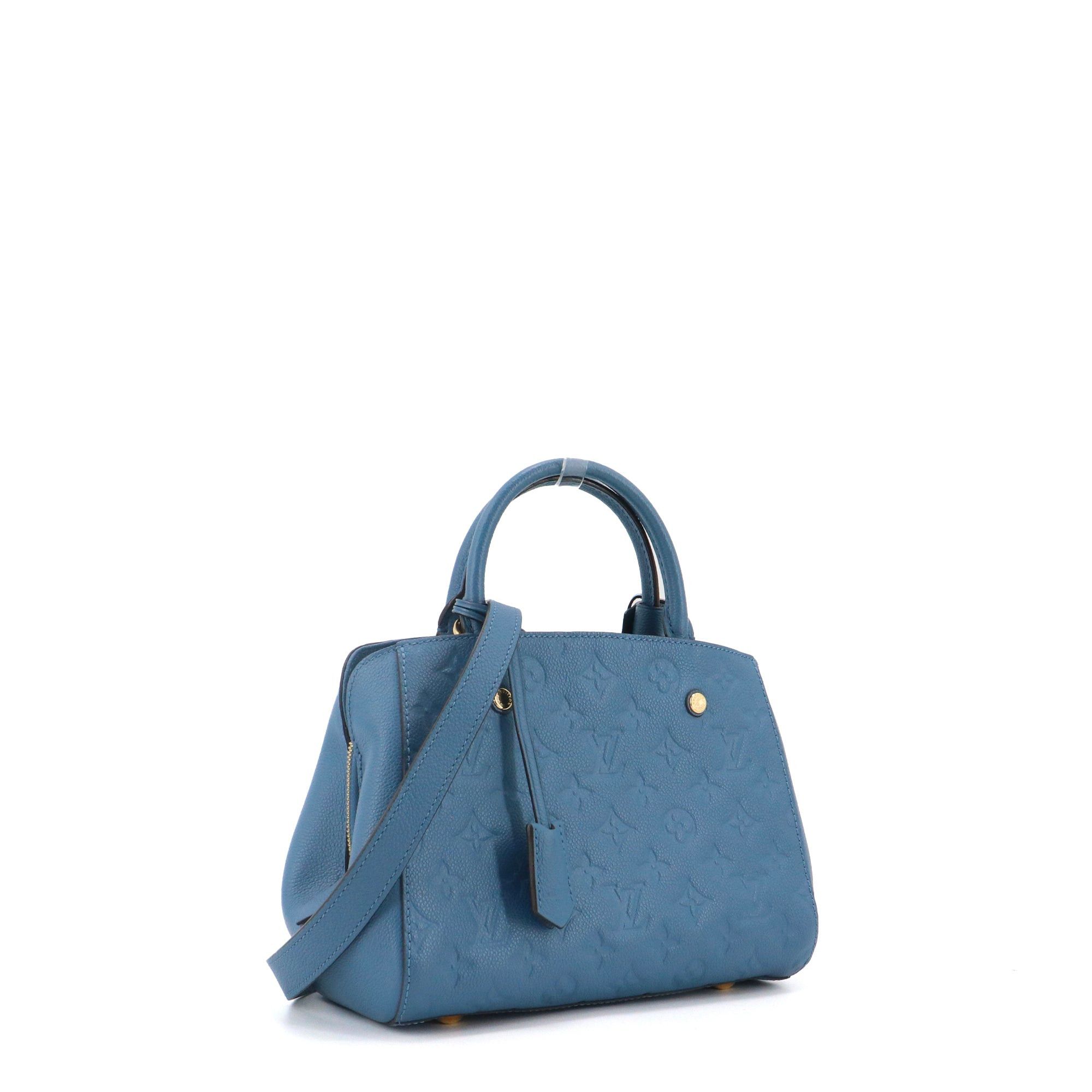 Louis Vuitton LOUIS VUITTON - Montaigne PM Louis Vuitton handbag in blue imprint leather Size ONE SIZE - 2 Thumbnail