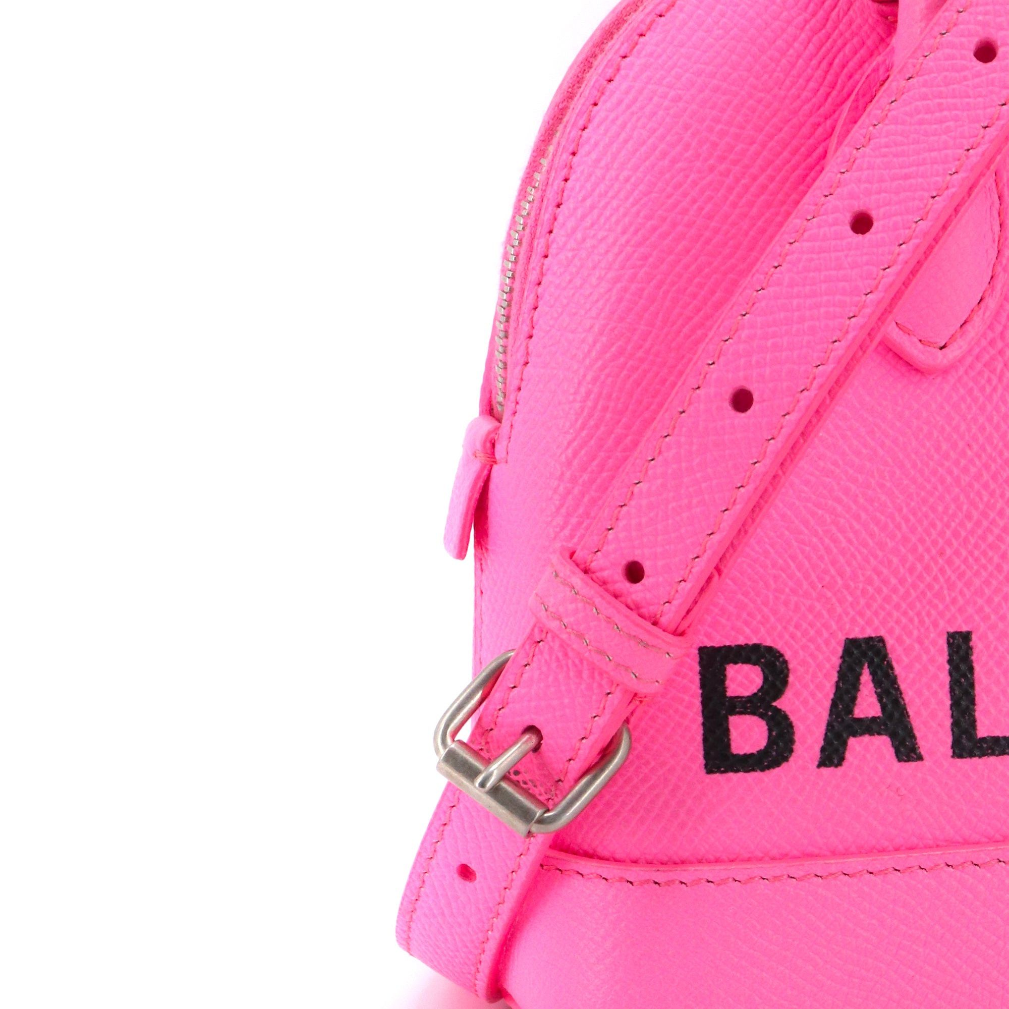 Balenciaga BALENCIAGA - Balenciaga Ville shoulder bag in neon pink grained leather Size ONE SIZE - 6 Thumbnail