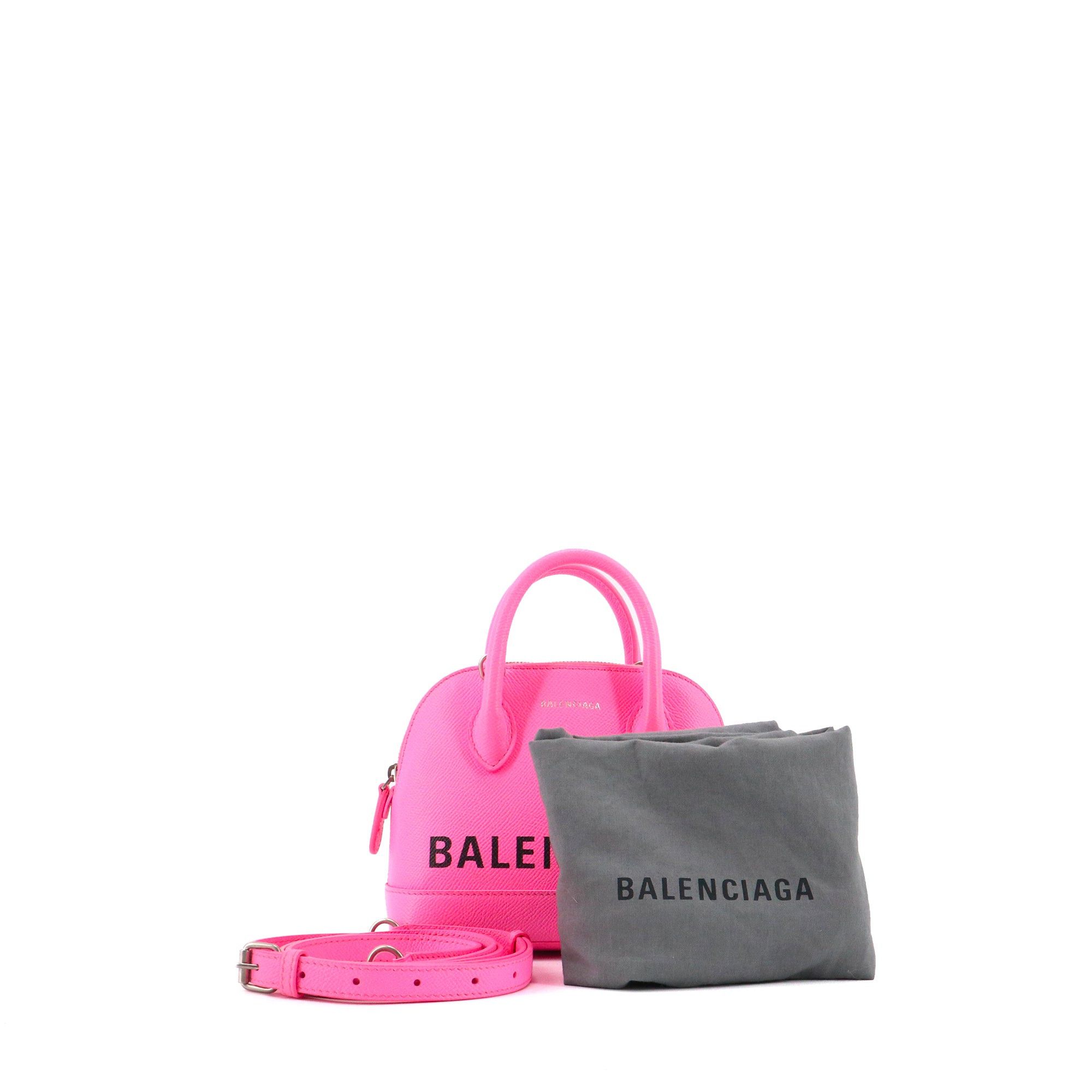 Balenciaga BALENCIAGA - Balenciaga Ville shoulder bag in neon pink grained leather Size ONE SIZE - 10 Thumbnail