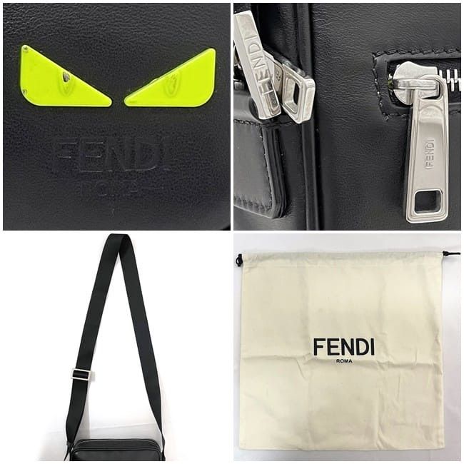 Fendi FENDI Shoulder Bag Black Leather Size ONE SIZE - 3 Thumbnail