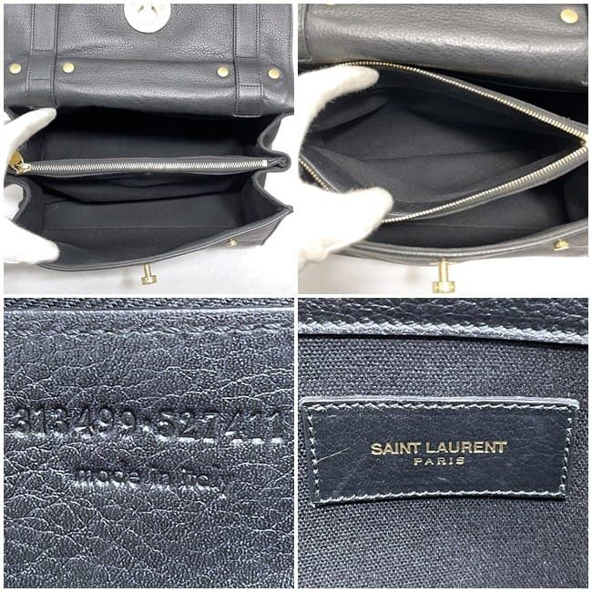 Yves Saint Laurent YVES SAINT LAURENT Shoulder Bag Black Leather Size ONE SIZE - 3 Thumbnail