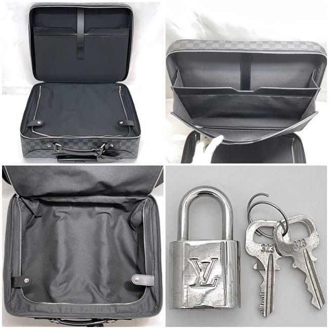 Louis Vuitton LOUIS VUITTON Travel Bag Black Cotton Size ONE SIZE - 3 Thumbnail