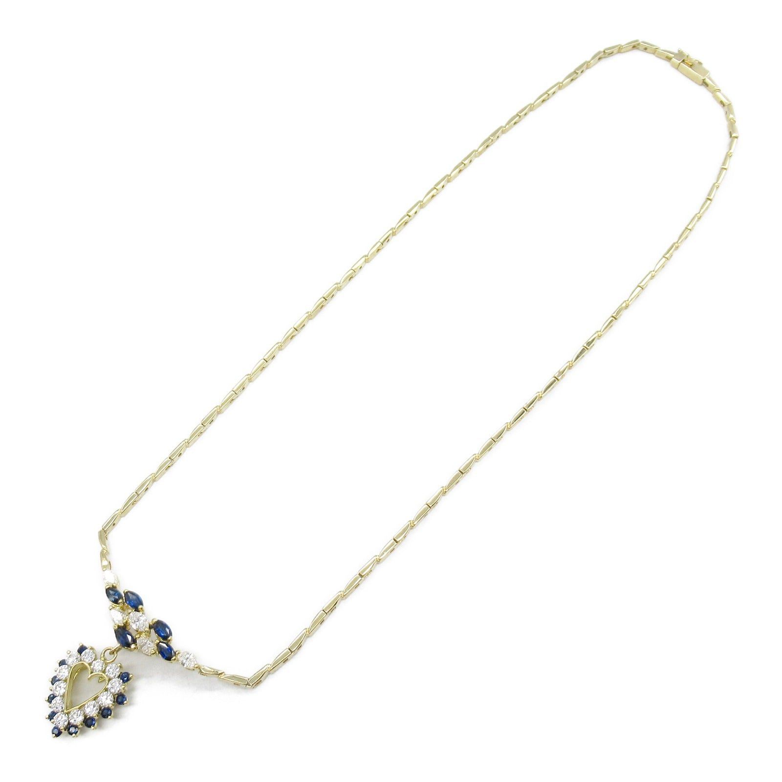 Tiffany & Co. Tiffany Co Sapphire Diamond Necklace K18 (Yellow Gold) Blue Size ONE SIZE - 3 Thumbnail