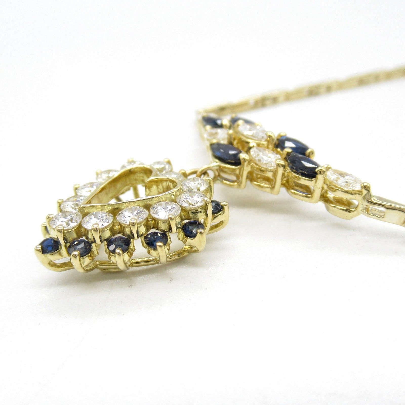 Tiffany & Co. Tiffany Co Sapphire Diamond Necklace K18 (Yellow Gold) Blue Size ONE SIZE - 10 Thumbnail