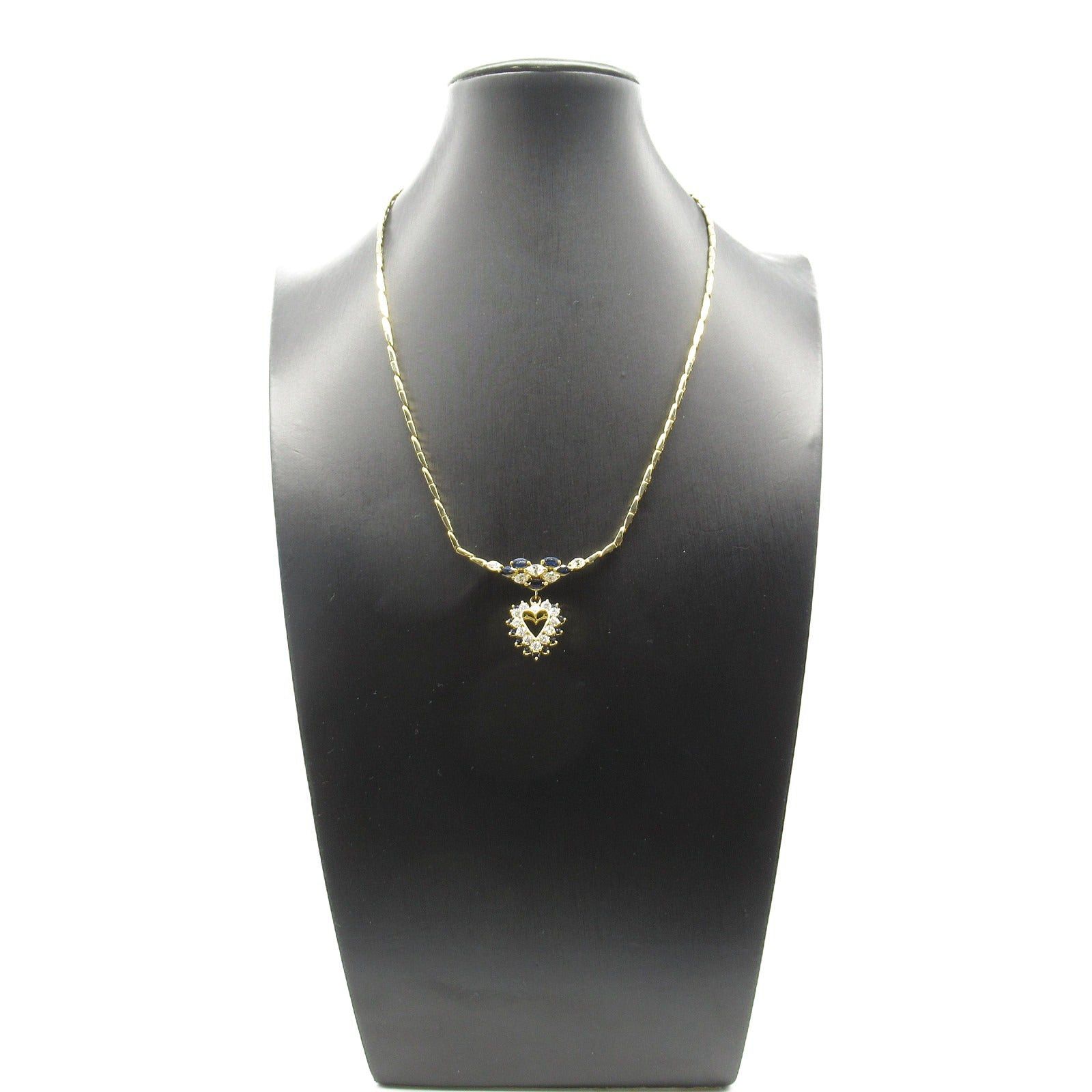 Tiffany & Co. Tiffany Co Sapphire Diamond Necklace K18 (Yellow Gold) Blue Size ONE SIZE - 11 Thumbnail
