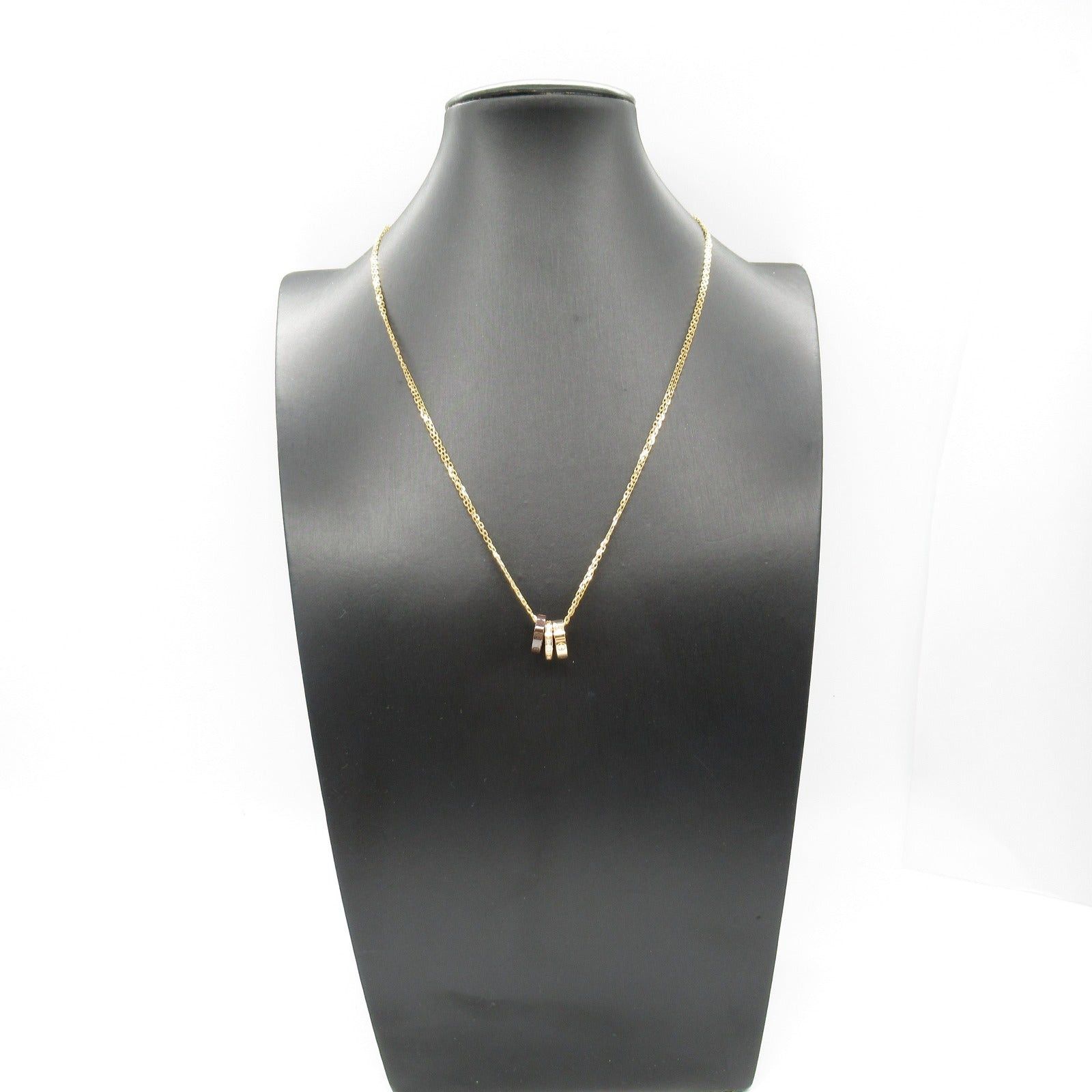 Cartier Cartier Love Three Hoops Necklace Diamond K18Pg (Pink Gold) Ceramic Clear Size ONE SIZE - 8 Thumbnail