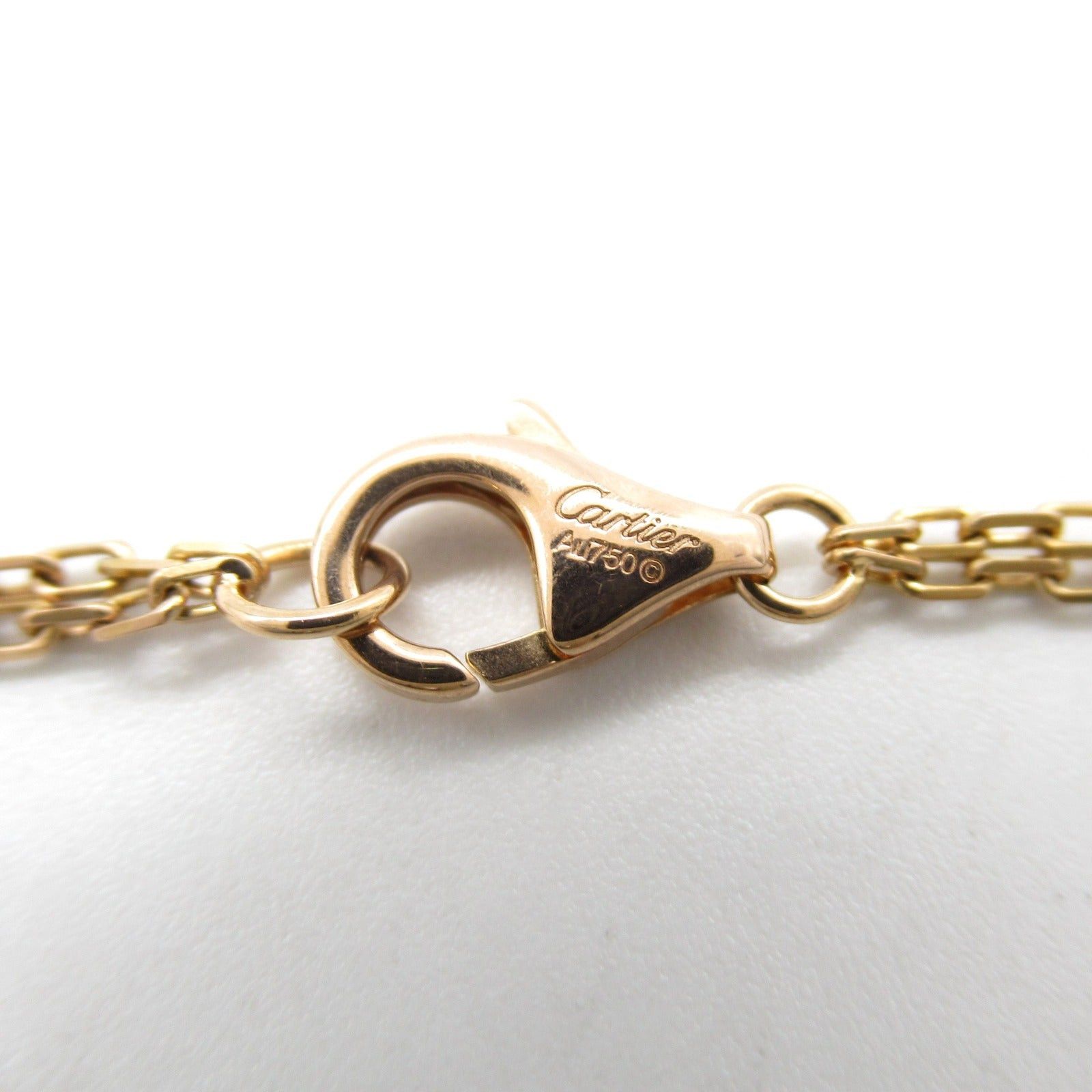 Cartier Cartier Love Three Hoops Necklace Diamond K18Pg (Pink Gold) Ceramic Clear Size ONE SIZE - 4 Thumbnail