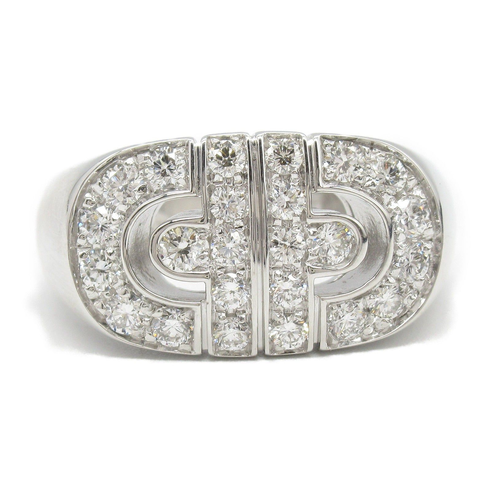 Bvlgari Bvlgari Parentesi Diamond Ring K18Wg (White Gold) Clear Size ONE SIZE - 2 Thumbnail