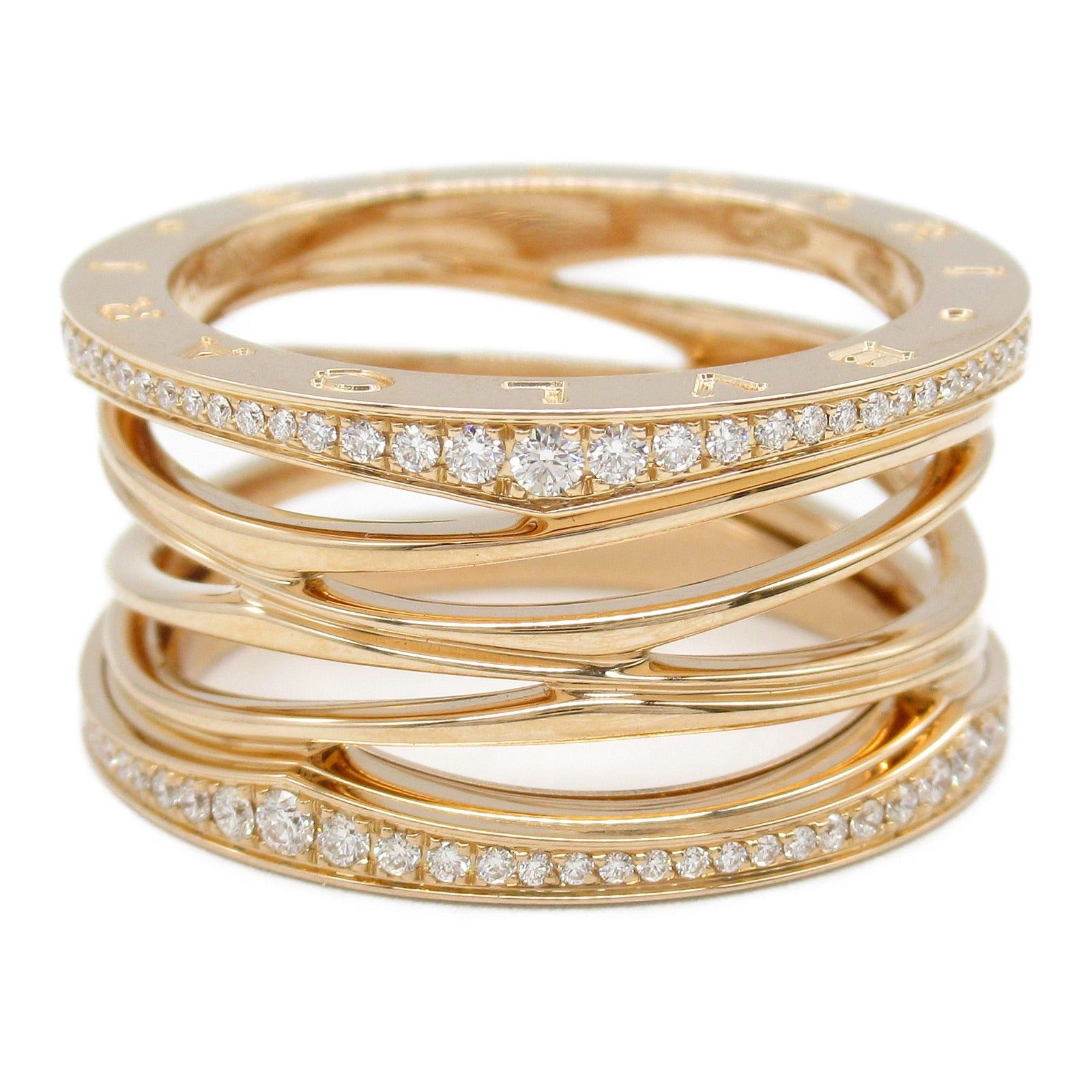 Bvlgari Bvlgari B Zero One Design Legend Diamond Ring K18Pg (Pink Gold) Clear Gold Size ONE SIZE - 2 Thumbnail
