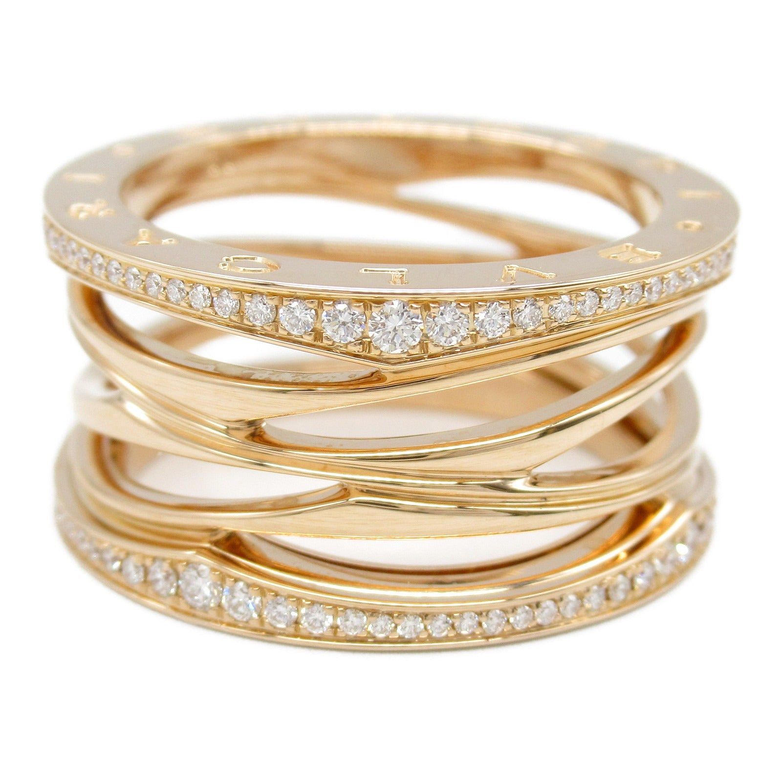Bvlgari Bvlgari B Zero One Design Legend Diamond Ring K18Pg (Pink Gold) Clear Gold Size ONE SIZE - 3 Thumbnail
