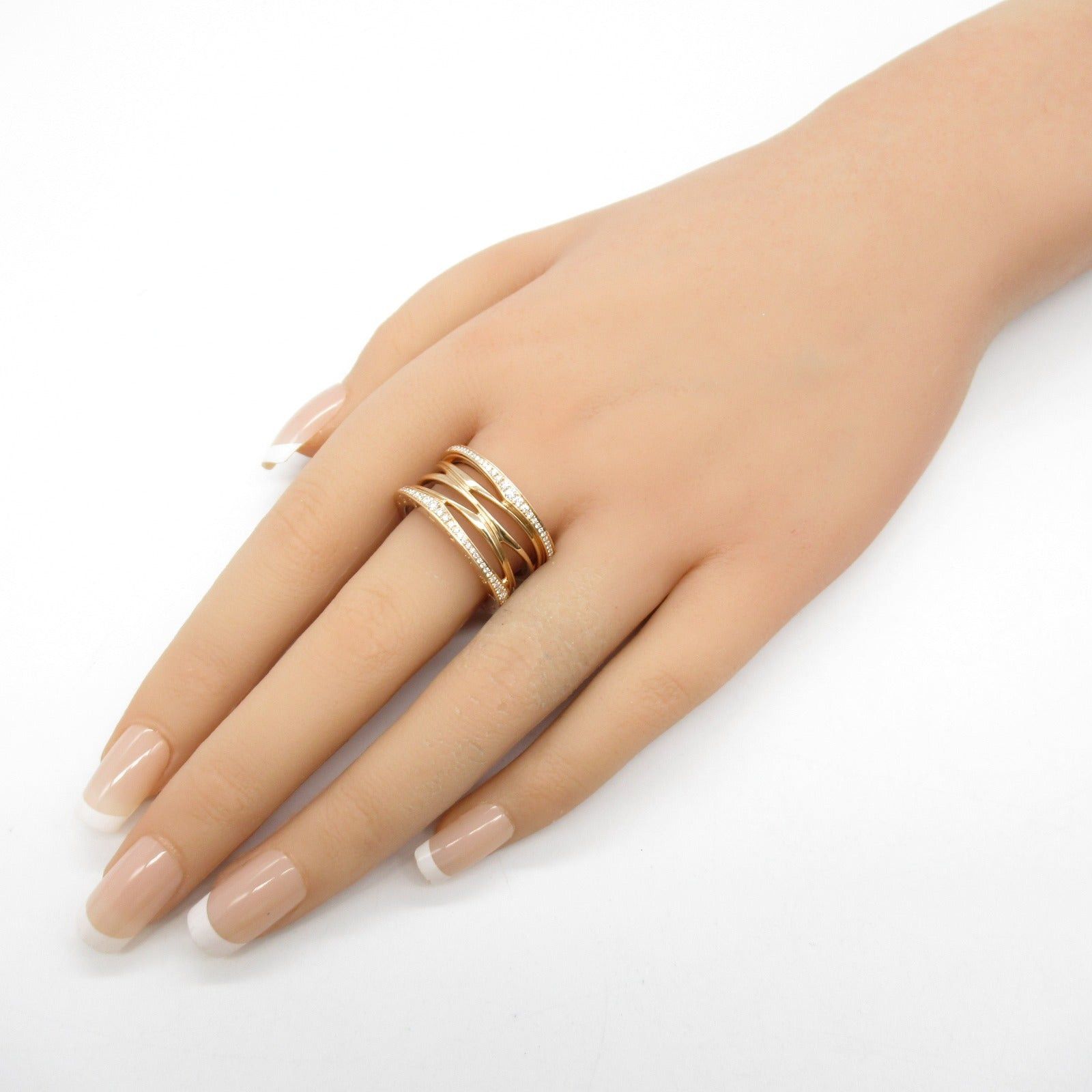 Bvlgari Bvlgari B Zero One Design Legend Diamond Ring K18Pg (Pink Gold) Clear Gold Size ONE SIZE - 9 Thumbnail