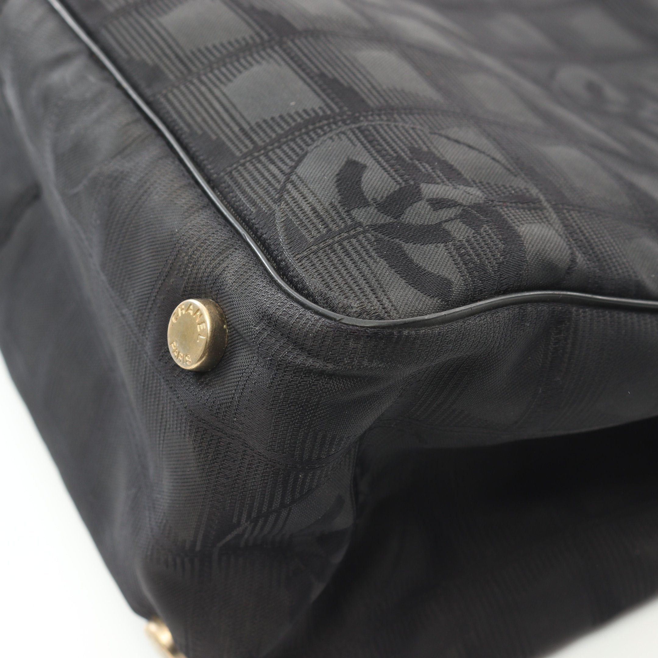 Chanel Chanel New Travel Line Pm Handbag Tote Bag Nylon Canvas Leather Black Gold Hardware Size ONE SIZE - 6 Thumbnail