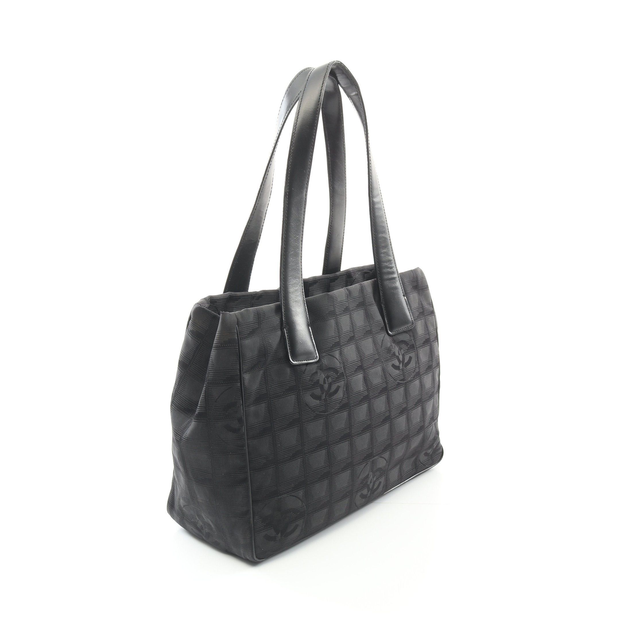 Chanel Chanel New Travel Line Pm Handbag Tote Bag Nylon Canvas Leather Black Gold Hardware Size ONE SIZE - 2 Thumbnail
